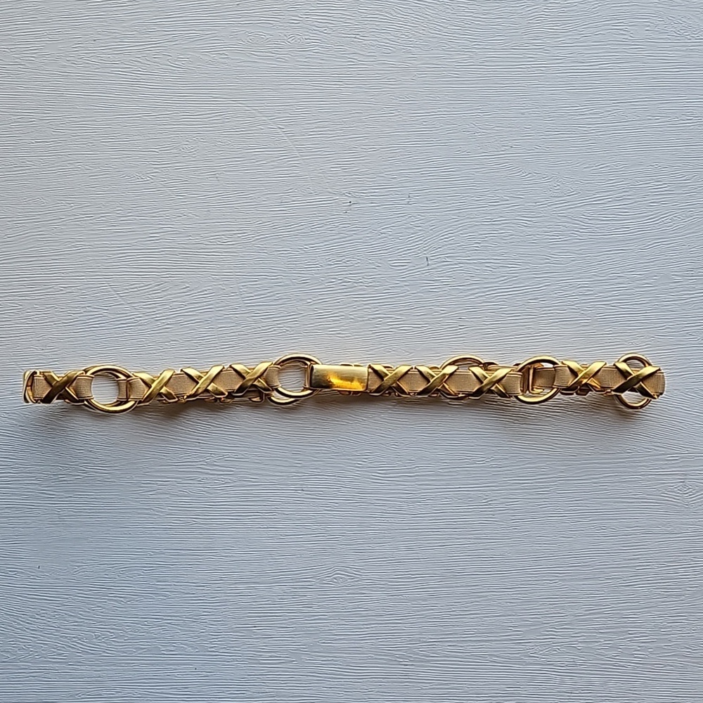 Vintage Gold X and O High Waist Belt